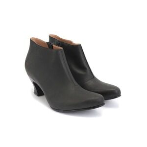 John Fluevog Black Leather Ankle Booties